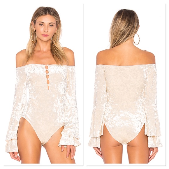 House of Harlow 1960 Tops - House of Harlow x Revolve Gianna velvet bodysuit